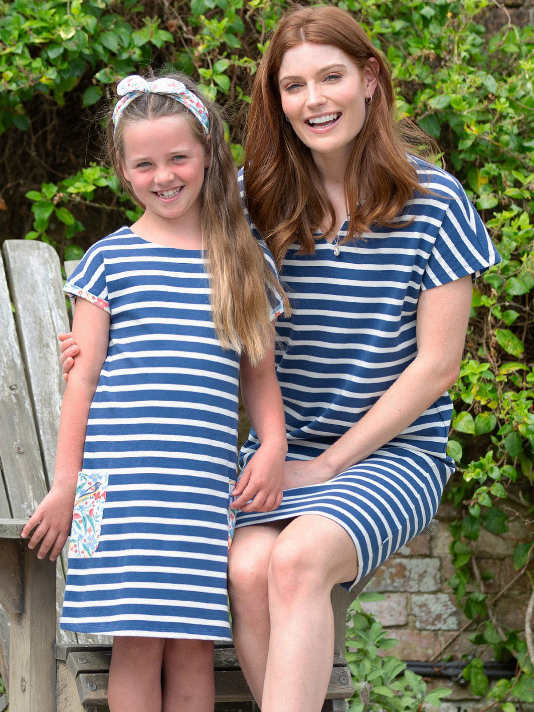 Alum Jersey Kleid Navy Streifen - Image 5