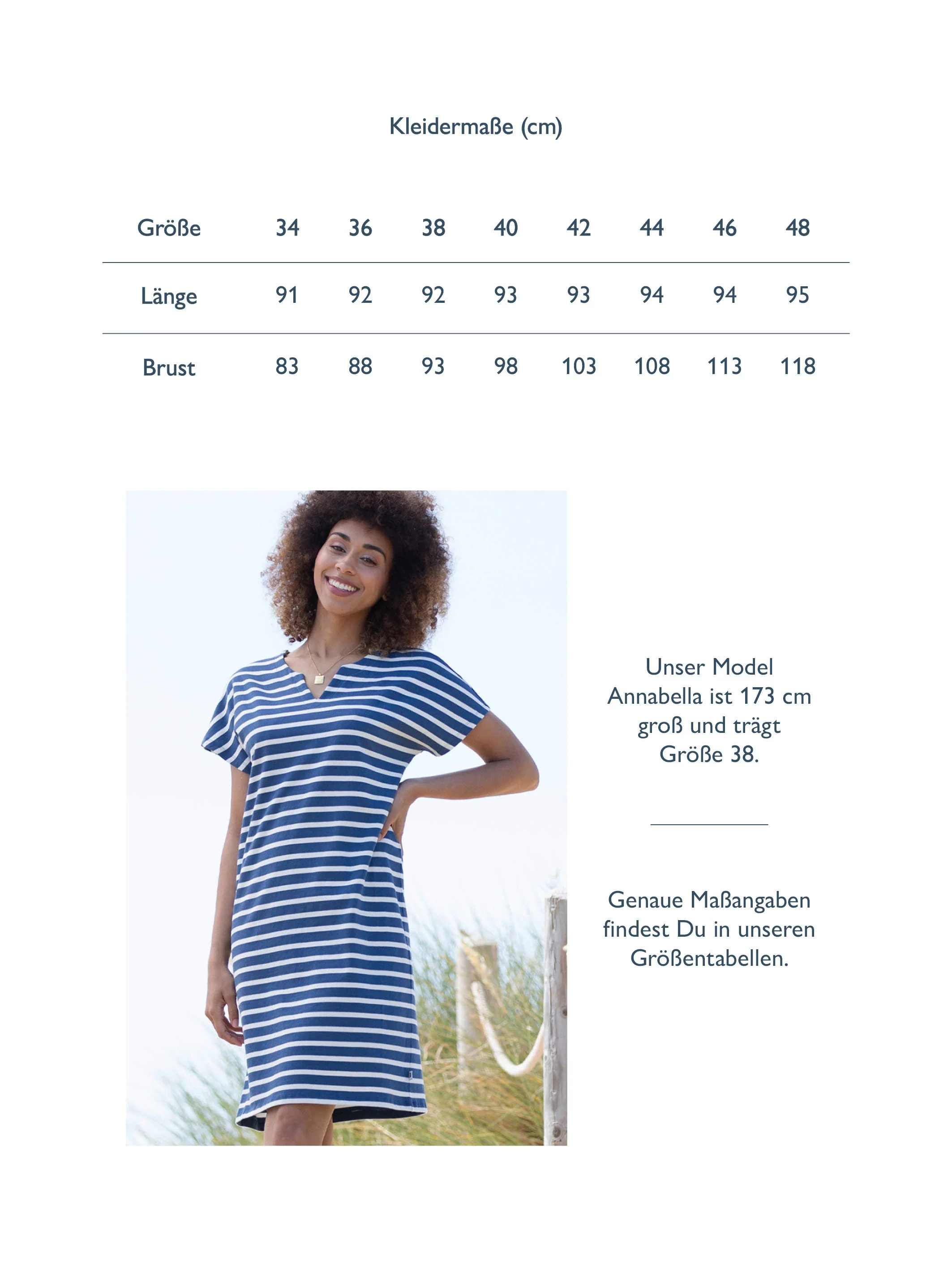Alum Jersey Kleid Navy Streifen - Image 9