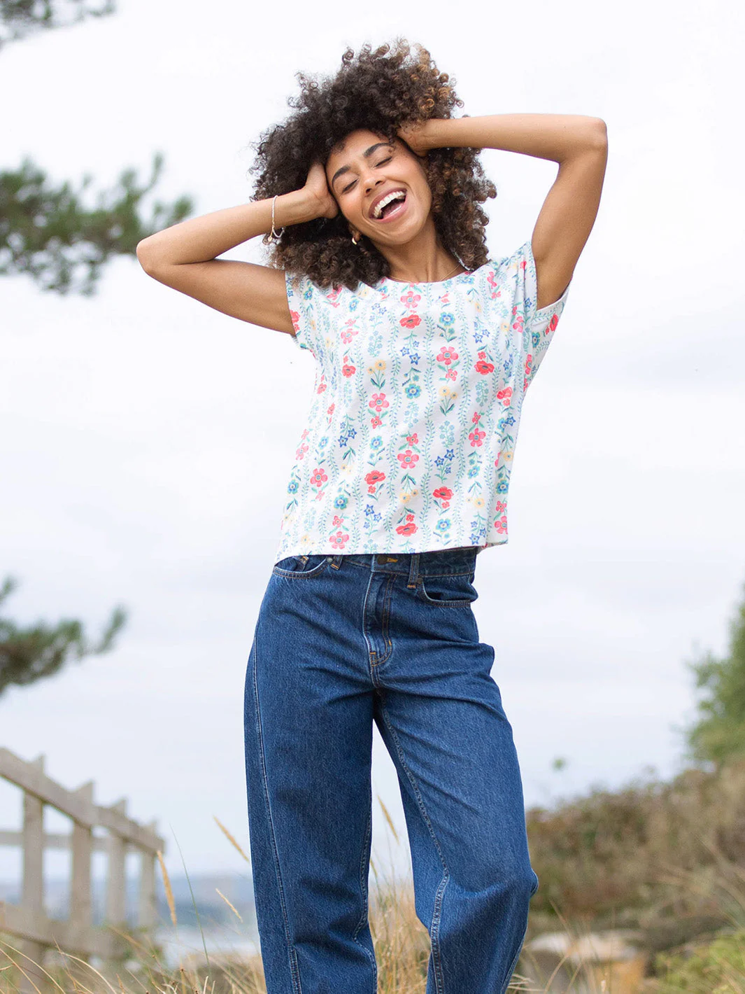 Alum Slub-Jersey Shirt Flower Press - Image 3