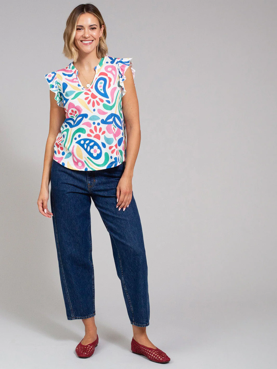 Bramblecombe Slub-Jersey Shirt Paisley Power - Image 3