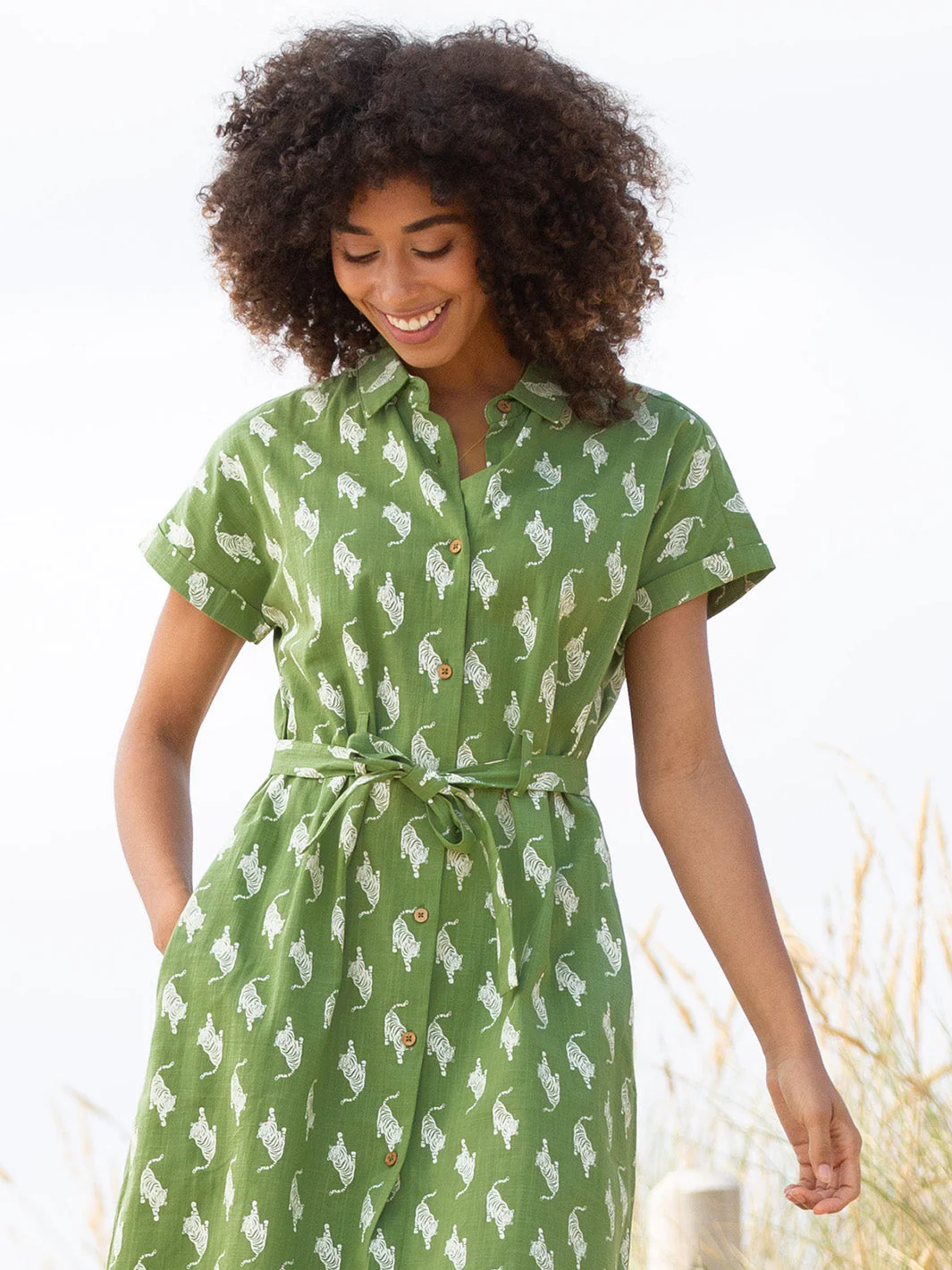 Charlton Slub-Webstoff Kleid Stay Wild - Image 3