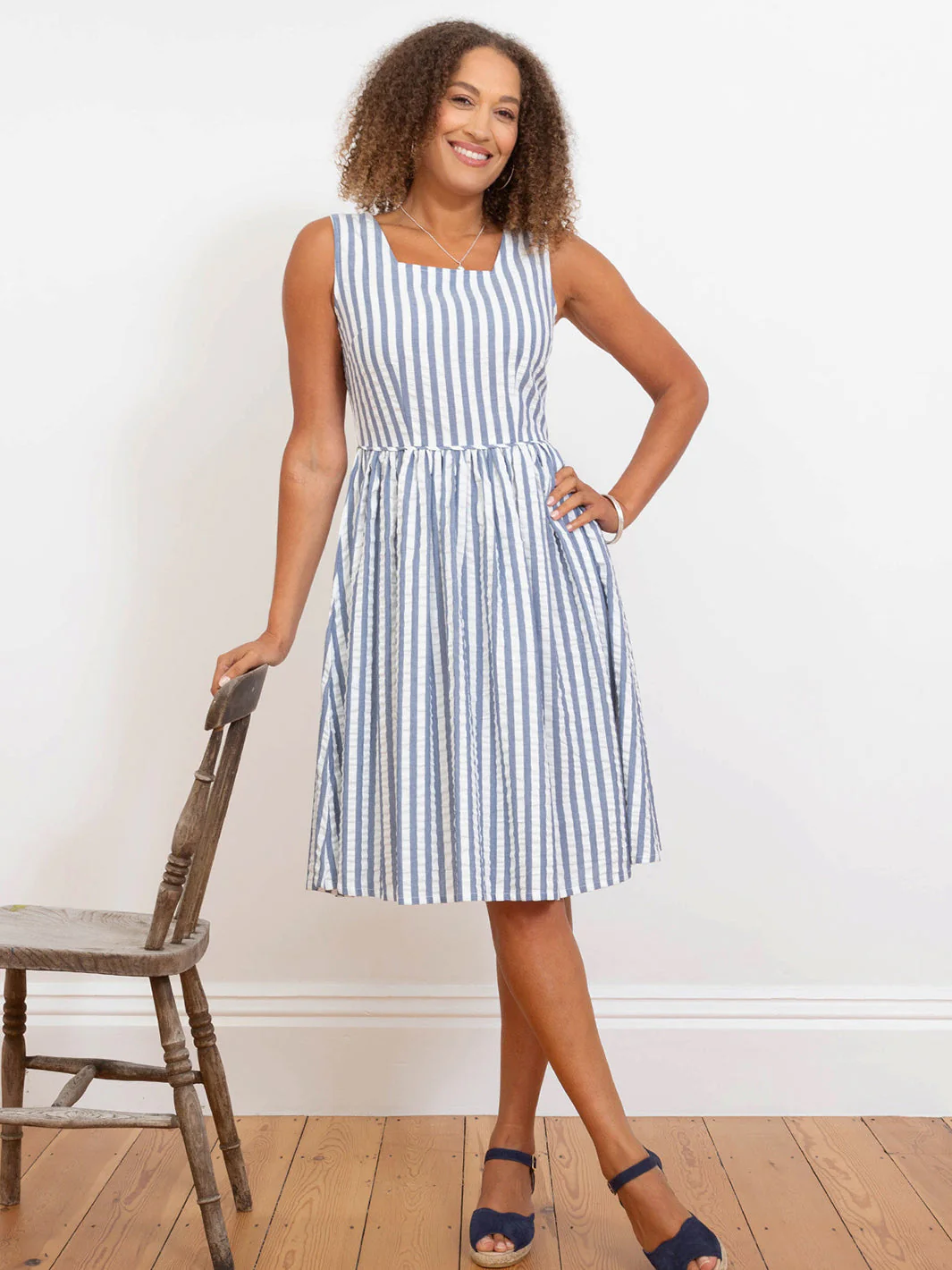 Chesil Gewebte Kleid Streifen