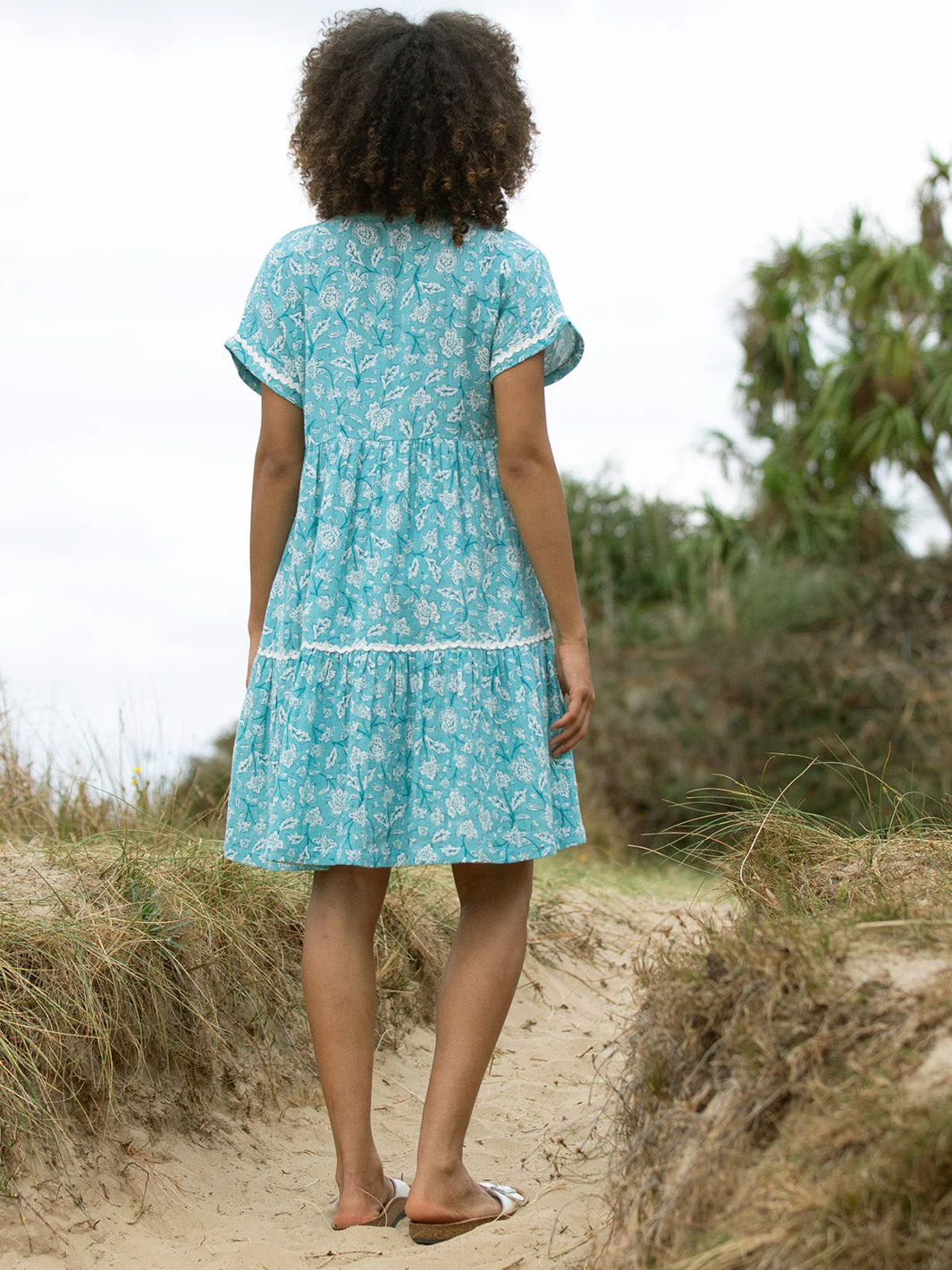 Chilfrome Musselin Kleid Ocean Bloom - Image 5