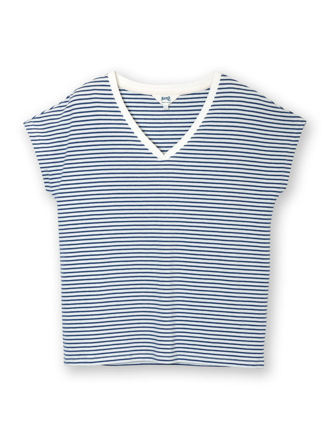 Coombe Ausbrenner Jersey Shirt Navy Streifen - Image 2
