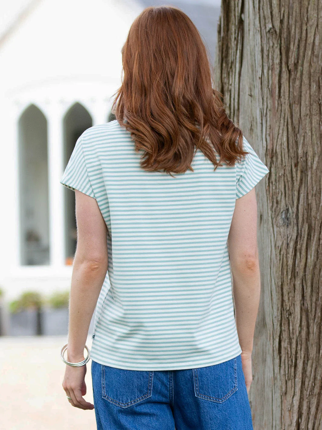 Coombe Jersey Shirt Soft Aloe Streifen - Image 4