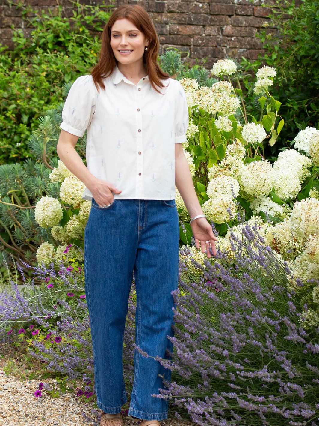 Halstock Popelin Shirt Lavendel - Image 3