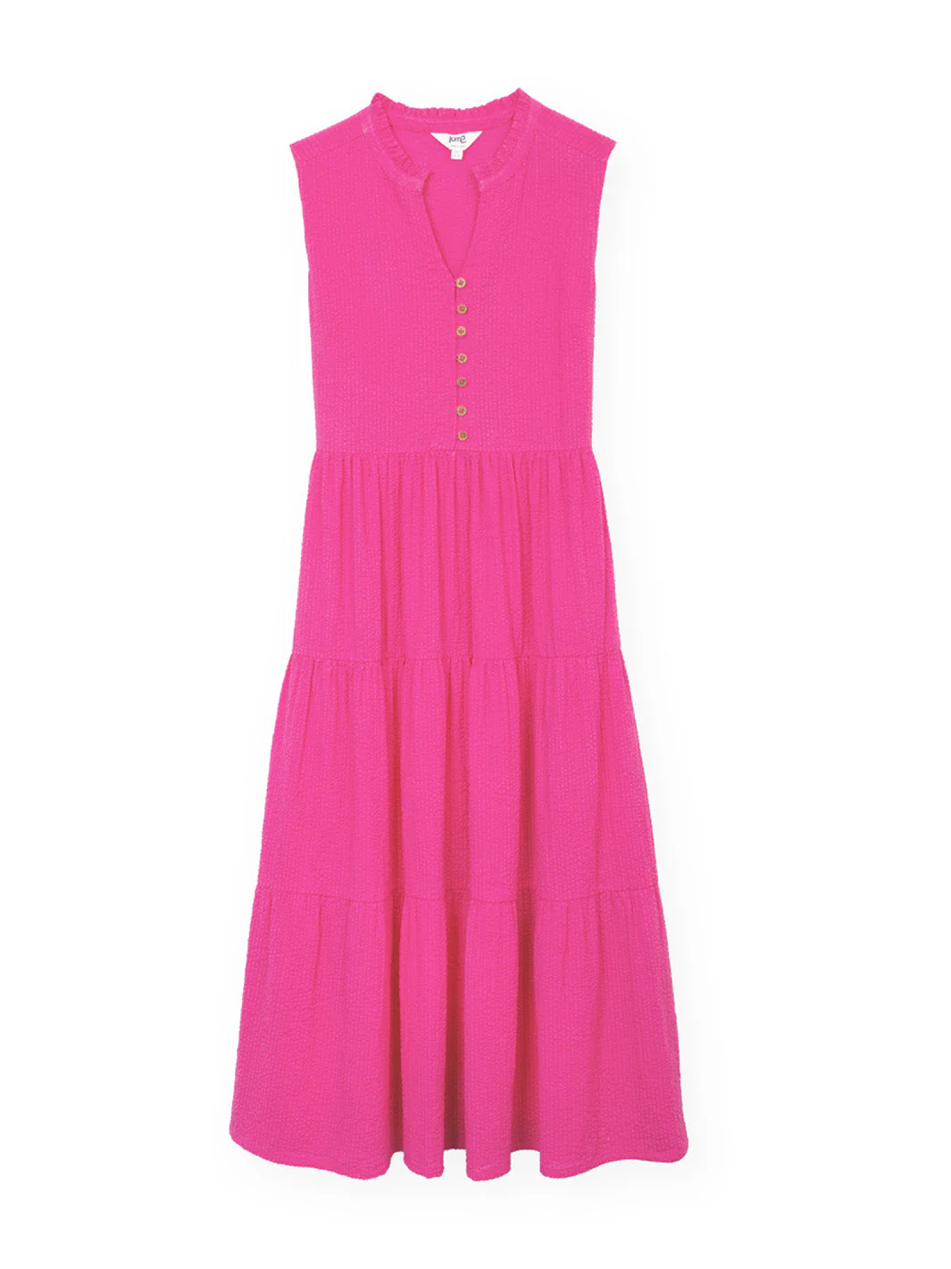 Holnest Seersucker Kleid Rote Beete - Image 2