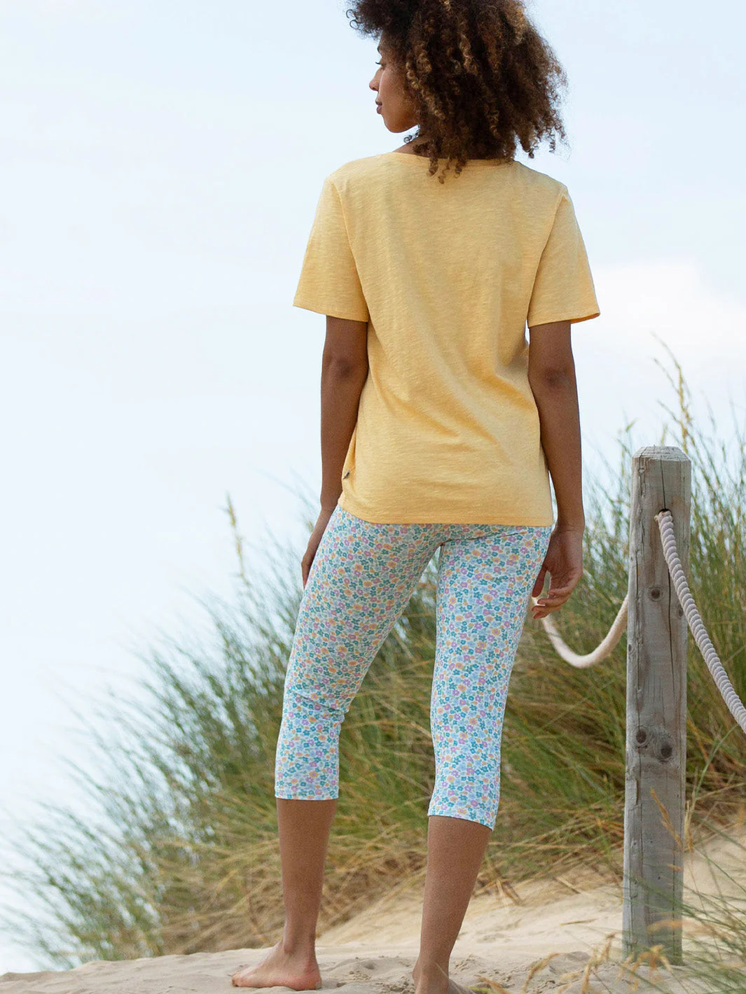 Holt 3/4 Jersey Leggings Meadow Ditsy Soft - Image 4