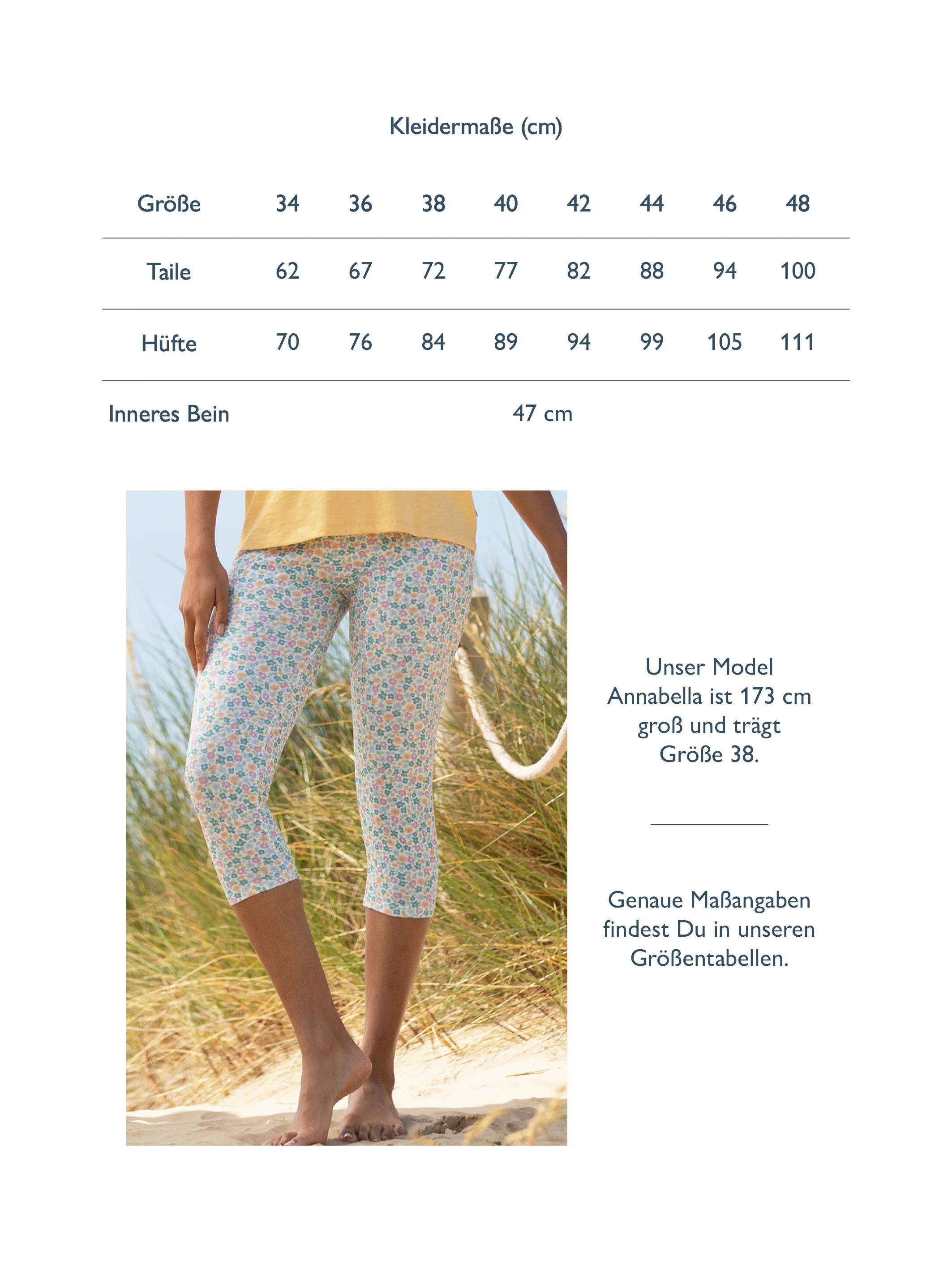 Holt 3/4 Jersey Leggings Meadow Ditsy Soft - Image 6