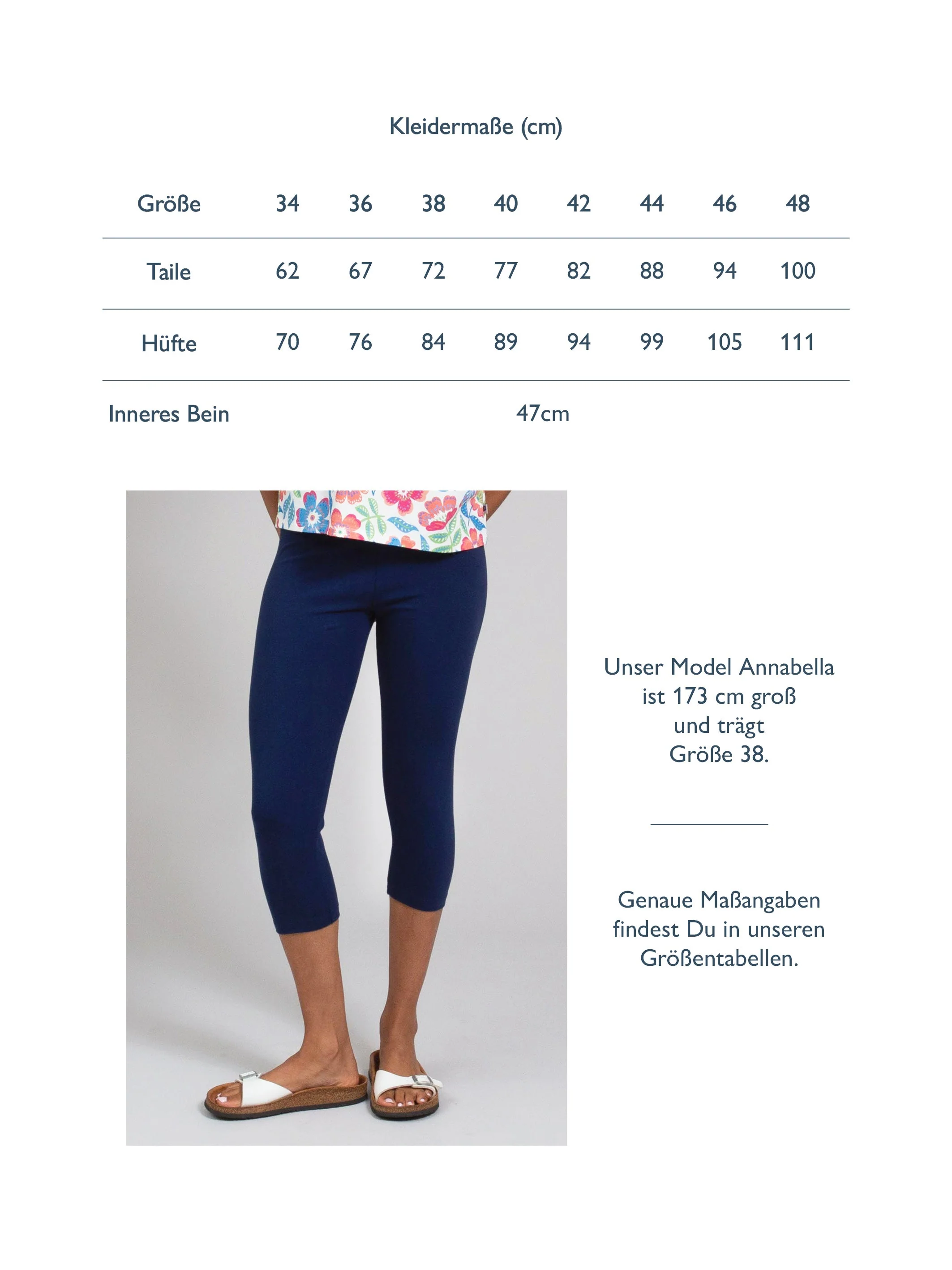 Holt 3/4 Leggings Mitternachtsblau - Image 5