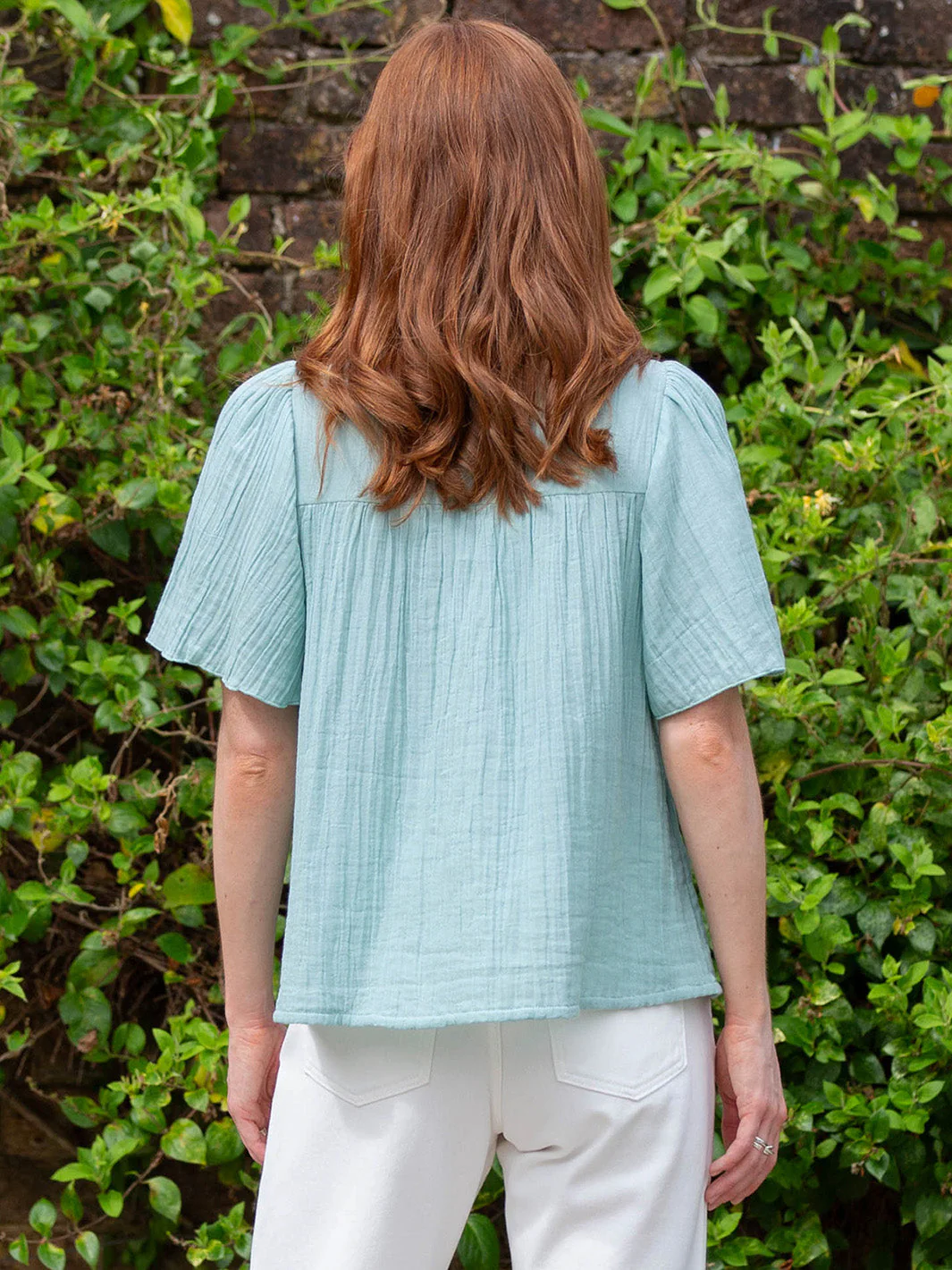 Netherhay Musselin Blusenshirt Soft Aloe - Image 5
