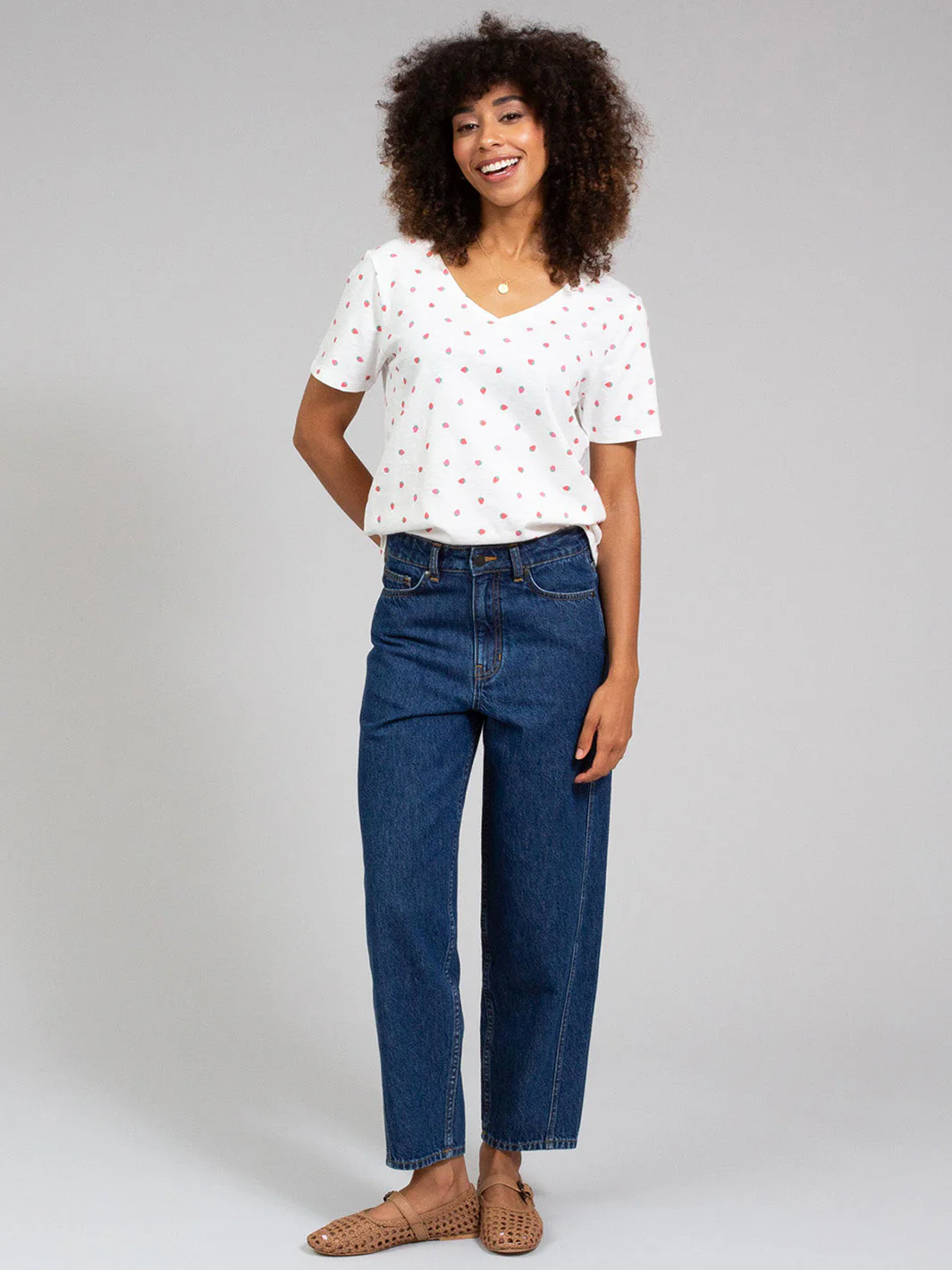 Sandford Slub-Jersey Shirt Berry Dot - Image 4