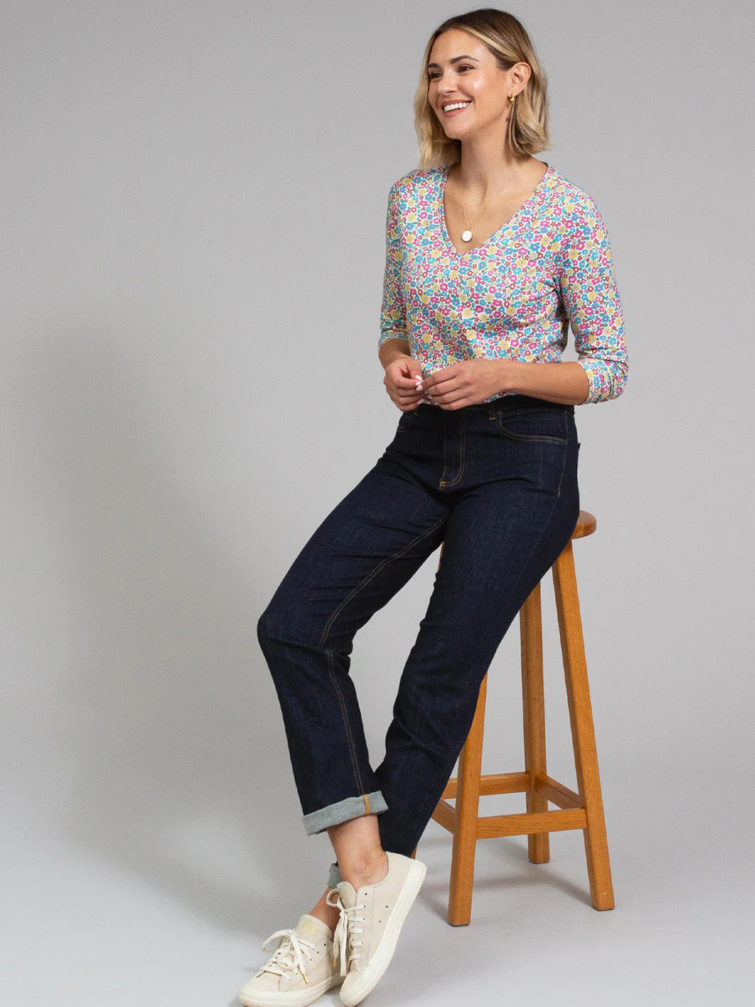 Tarrant 3/4 Ärmel Jersey Shirt Born To Bloom - Image 3