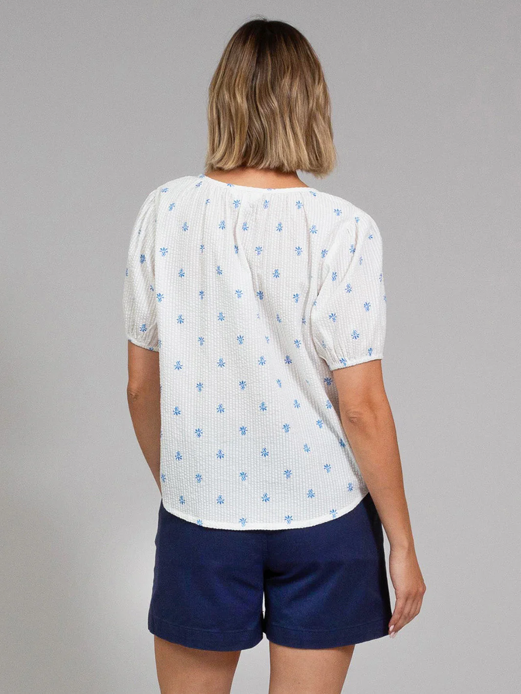 Tincleton Seersucker Bluse Ananaspünktchen - Image 5