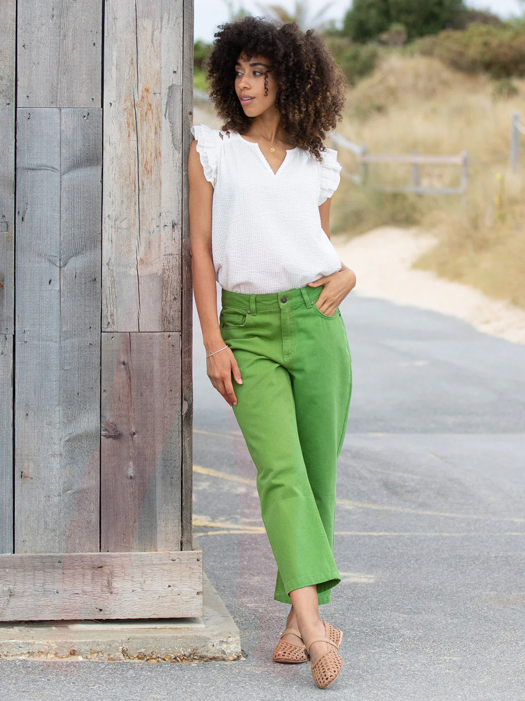Turnworth Seersucker Bluse Naturweiß - Image 3