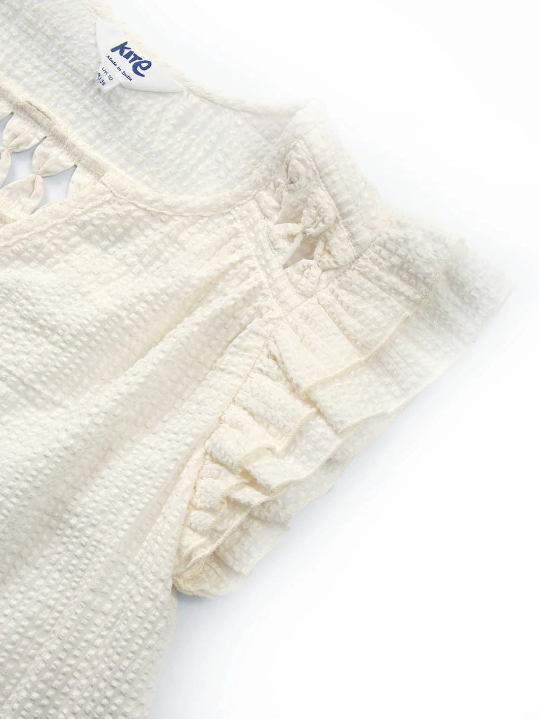 Turnworth Seersucker Bluse Naturweiß - Image 5