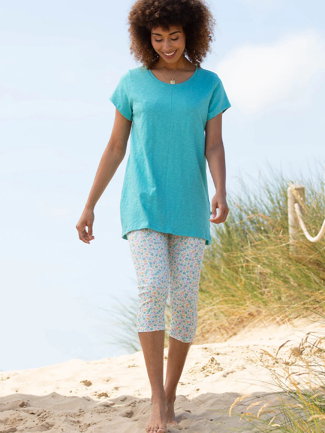 Uphall Ausbrenner Jersey Tunika Lagune - Image 3