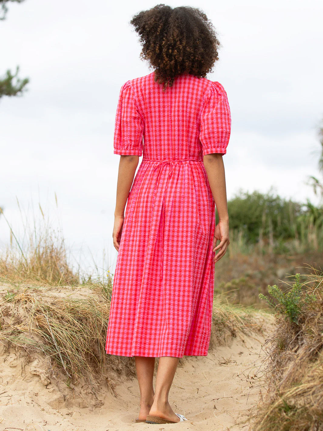 Worgret Seersucker Kleid Karomuster - Image 5